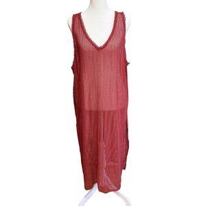 Urban Outfitters Out From Under Beach Mesh Crochet Maxi Dress Coverup MED Resort